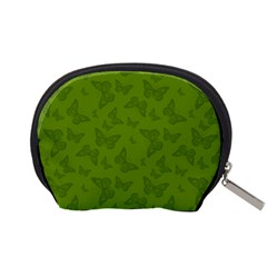 Avocado Green Butterfly Print Accessory Pouch (Small) from ArtsNow.com Back