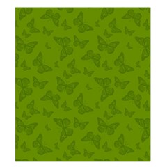 Avocado Green Butterfly Print Duvet Cover Double Side (King Size) from ArtsNow.com Front
