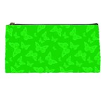 Chartreuse Green Butterfly Print Pencil Case