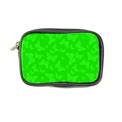 Chartreuse Green Butterfly Print Coin Purse from ArtsNow.com Front