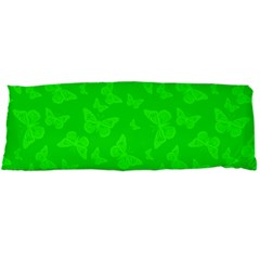 Chartreuse Green Butterfly Print Body Pillow Case Dakimakura (Two Sides) from ArtsNow.com Back