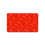 Vermilion Red Butterfly Print Magnet (Name Card)