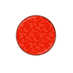 Vermilion Red Butterfly Print Hat Clip Ball Marker (4 pack)