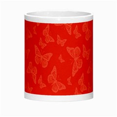 Vermilion Red Butterfly Print Morph Mugs from ArtsNow.com Center