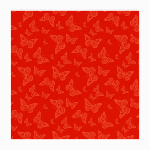 Vermilion Red Butterfly Print Medium Glasses Cloth from ArtsNow.com Front