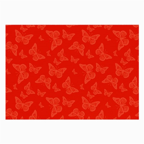 Vermilion Red Butterfly Print Large Glasses Cloth from ArtsNow.com Front