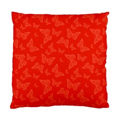 Vermilion Red Butterfly Print Standard Cushion Case (Two Sides) from ArtsNow.com Back