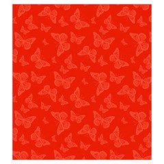 Vermilion Red Butterfly Print Drawstring Pouch (Medium) from ArtsNow.com Front