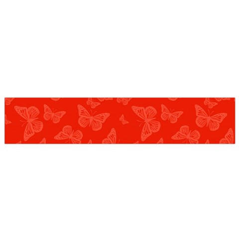 Vermilion Red Butterfly Print Small Flano Scarf from ArtsNow.com Front