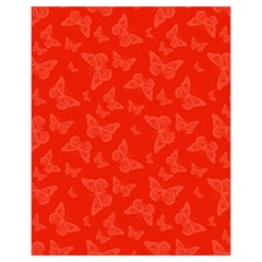 Vermilion Red Butterfly Print Drawstring Pouch (XL) from ArtsNow.com Back