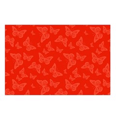 Vermilion Red Butterfly Print Belt Pouch Bag (Large) from ArtsNow.com Loop