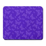 Violet Purple Butterfly Print Large Mousepads