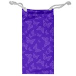 Violet Purple Butterfly Print Jewelry Bag