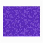 Violet Purple Butterfly Print Small Glasses Cloth (2 Sides)