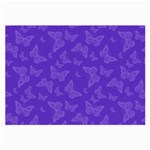 Violet Purple Butterfly Print Large Glasses Cloth