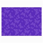 Violet Purple Butterfly Print Large Glasses Cloth (2 Sides)
