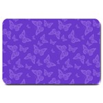 Violet Purple Butterfly Print Large Doormat 