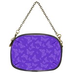 Violet Purple Butterfly Print Chain Purse (One Side)