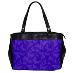 Violet Purple Butterfly Print Oversize Office Handbag