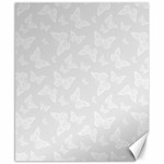 Wedding White Butterfly Print Canvas 8  x 10 