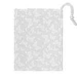 Wedding White Butterfly Print Drawstring Pouch (4XL)