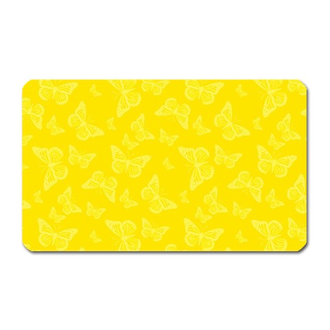 Lemon Yellow Butterfly Print Magnet (Rectangular) from ArtsNow.com Front