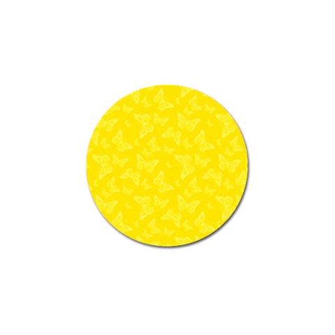 Lemon Yellow Butterfly Print Golf Ball Marker (10 pack) from ArtsNow.com Front