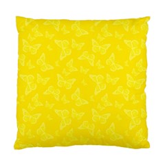 Lemon Yellow Butterfly Print Standard Cushion Case (Two Sides) from ArtsNow.com Back