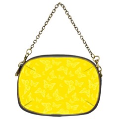 Lemon Yellow Butterfly Print Chain Purse (Two Sides) from ArtsNow.com Back