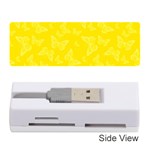 Lemon Yellow Butterfly Print Memory Card Reader (Stick)