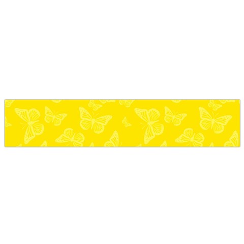 Lemon Yellow Butterfly Print Small Flano Scarf from ArtsNow.com Front