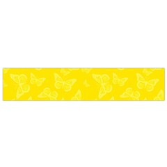 Lemon Yellow Butterfly Print Small Flano Scarf from ArtsNow.com Back