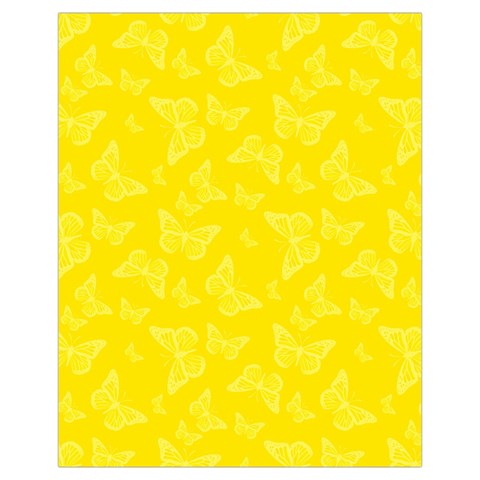 Lemon Yellow Butterfly Print Drawstring Pouch (XL) from ArtsNow.com Front