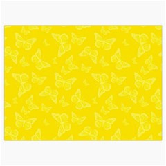 Lemon Yellow Butterfly Print Roll Up Canvas Pencil Holder (L) from ArtsNow.com Front