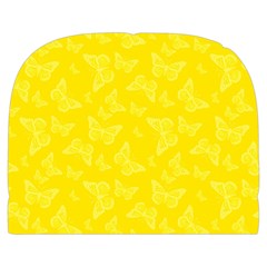 Lemon Yellow Butterfly Print Makeup Case (Large) from ArtsNow.com Front
