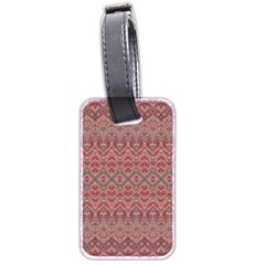 Boho Rustic Pink Luggage Tag (two sides) from ArtsNow.com Front