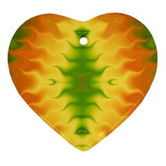 Lemon Lime Tie Dye Heart Ornament (Two Sides) from ArtsNow.com Back