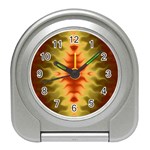 Red Gold Tie Dye Travel Alarm Clock