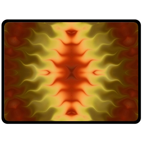 Red Gold Tie Dye Double Sided Fleece Blanket (Large)  from ArtsNow.com 80 x60  Blanket Front