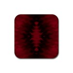 Black Red Tie Dye Pattern Rubber Coaster (Square) 