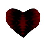 Black Red Tie Dye Pattern Standard 16  Premium Heart Shape Cushions