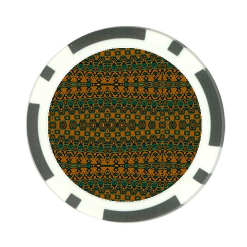 Boho Rustic Green Poker Chip Card Guard (10 pack) from ArtsNow.com Front