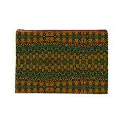 Boho Rustic Green Cosmetic Bag (Large) from ArtsNow.com Front