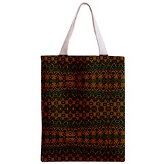 Boho Rustic Green Zipper Classic Tote Bag from ArtsNow.com Front