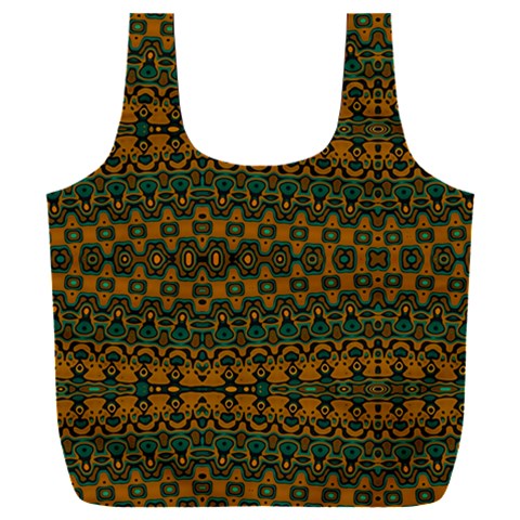 Boho Rustic Green Full Print Recycle Bag (XXXL) from ArtsNow.com Front