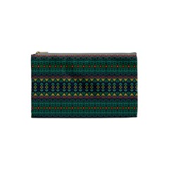 Boho Summer Green Cosmetic Bag (Small) from ArtsNow.com Front