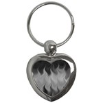 Abstract Black Grey Key Chain (Heart)