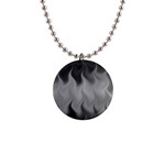 Abstract Black Grey 1  Button Necklace