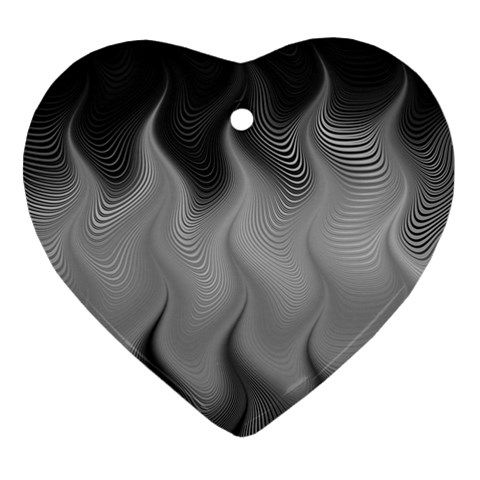 Abstract Black Grey Heart Ornament (Two Sides) from ArtsNow.com Front