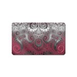 Black Pink Spirals and Swirls Magnet (Name Card)